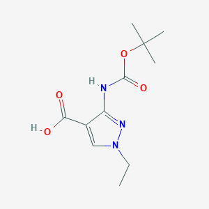 1-Ethyl-3-[(2-methylpropan-2-yl)oxycarbonylamino]pyrazole-4-carboxylic acid