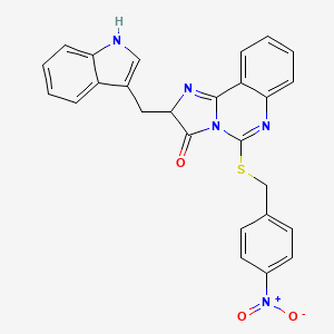 2-[(1H-indol-3-yl)methyl]-5-{[(4-nitrophenyl)methyl]sulfanyl}-2H,3H-imidazo[1,2-c]quinazolin-3-one