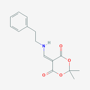 molecular formula C15H17NO4 B2642633 2,2-Dimethyl-5-[(phenethylamino)methylene]-1,3-dioxane-4,6-dione CAS No. 909344-59-8