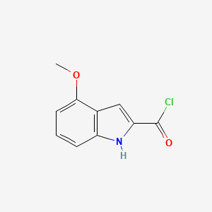 molecular formula C10H8ClNO2 B2642636 4-Methoxy-1H-indole-2-carbonyl chloride CAS No. 1260674-34-7