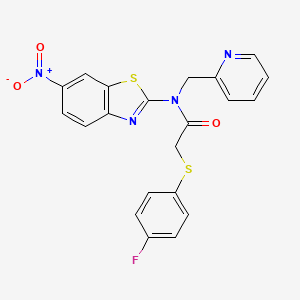 2-((4-fluorophenyl)thio)-N-(6-nitrobenzo[d]thiazol-2-yl)-N-(pyridin-2-ylmethyl)acetamide
