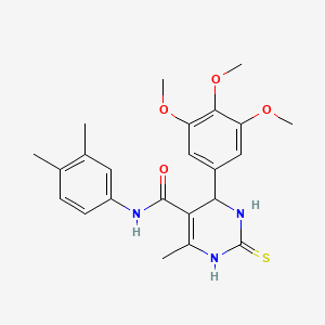 N-(3,4-dimethylphenyl)-6-methyl-2-thioxo-4-(3,4,5-trimethoxyphenyl)-1,2,3,4-tetrahydropyrimidine-5-carboxamide