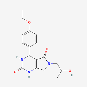 4-(4-ethoxyphenyl)-6-(2-hydroxypropyl)-3,4,6,7-tetrahydro-1H-pyrrolo[3,4-d]pyrimidine-2,5-dione