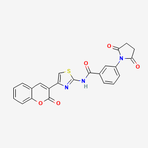 3-(2,5-dioxopyrrolidin-1-yl)-N-(4-(2-oxo-2H-chromen-3-yl)thiazol-2-yl)benzamide