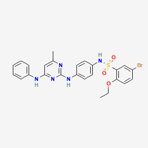 N-{4-[(4-anilino-6-methylpyrimidin-2-yl)amino]phenyl}-5-bromo-2-ethoxybenzenesulfonamide
