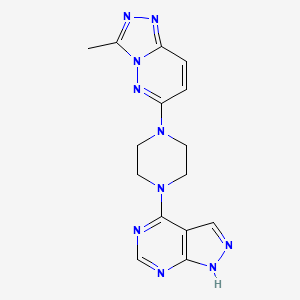 3-Methyl-6-[4-(1H-pyrazolo[3,4-d]pyrimidin-4-yl)piperazin-1-yl]-[1,2,4]triazolo[4,3-b]pyridazine