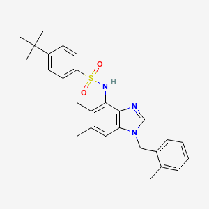 4-(tert-butyl)-N-[5,6-dimethyl-1-(2-methylbenzyl)-1H-1,3-benzimidazol-4-yl]benzenesulfonamide