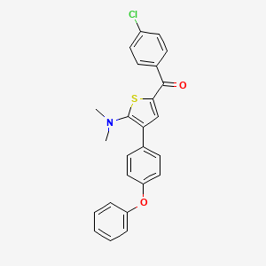 (4-Chlorophenyl)(5-(dimethylamino)-4-(4-phenoxyphenyl)-2-thienyl)methanone