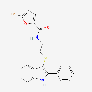 5-bromo-N-(2-((2-phenyl-1H-indol-3-yl)thio)ethyl)furan-2-carboxamide