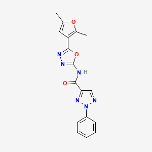 N-(5-(2,5-dimethylfuran-3-yl)-1,3,4-oxadiazol-2-yl)-2-phenyl-2H-1,2,3-triazole-4-carboxamide