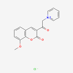 molecular formula C17H14ClNO4 B2642702 1-(2-(8-methoxy-2-oxo-2H-chromen-3-yl)-2-oxoethyl)pyridin-1-ium chloride CAS No. 1107591-36-5