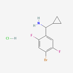 molecular formula C10H11BrClF2N B2642704 (4-Bromo-2,5-difluorophenyl)(cyclopropyl)methanamine hydrochloride CAS No. 2137655-15-1