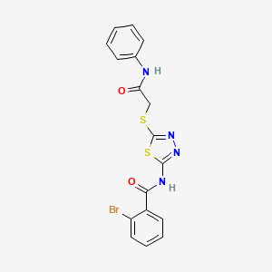 2-bromo-N-(5-((2-oxo-2-(phenylamino)ethyl)thio)-1,3,4-thiadiazol-2-yl)benzamide