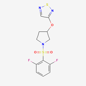 3-{[1-(2,6-Difluorobenzenesulfonyl)pyrrolidin-3-yl]oxy}-1,2,5-thiadiazole