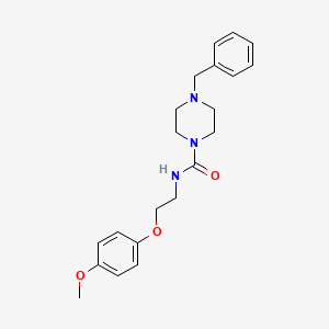 4-benzyl-N-[2-(4-methoxyphenoxy)ethyl]piperazine-1-carboxamide