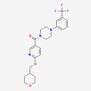 (6-((tetrahydro-2H-pyran-4-yl)methoxy)pyridin-3-yl)(4-(3-(trifluoromethyl)phenyl)piperazin-1-yl)methanone
