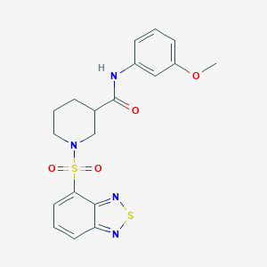 molecular formula C19H20N4O4S2 B264273 1-(2,1,3-benzothiadiazol-4-ylsulfonyl)-N-(3-methoxyphenyl)piperidine-3-carboxamide 