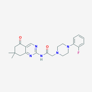 molecular formula C22H26FN5O2 B264274 N-(7,7-dimethyl-5-oxo-5,6,7,8-tetrahydroquinazolin-2-yl)-2-[4-(2-fluorophenyl)piperazin-1-yl]acetamide 