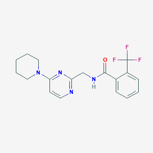 N-((4-(piperidin-1-yl)pyrimidin-2-yl)methyl)-2-(trifluoromethyl)benzamide