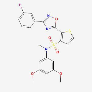 N-(3,5-dimethoxyphenyl)-2-(3-(3-fluorophenyl)-1,2,4-oxadiazol-5-yl)-N-methylthiophene-3-sulfonamide