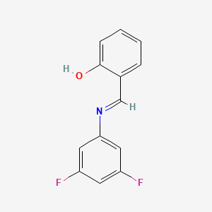 molecular formula C13H9F2NO B2642743 2-{(E)-[(3,5-difluorophenyl)imino]methyl}phenol CAS No. 1154651-86-1