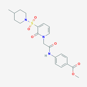 methyl 4-(2-(3-((4-methylpiperidin-1-yl)sulfonyl)-2-oxopyridin-1(2H)-yl)acetamido)benzoate