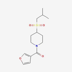 molecular formula C14H21NO4S B2642752 Furan-3-yl(4-(isobutylsulfonyl)piperidin-1-yl)methanone CAS No. 1797176-11-4