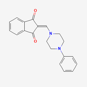 2-((4-Phenylpiperazinyl)methylene)indane-1,3-dione