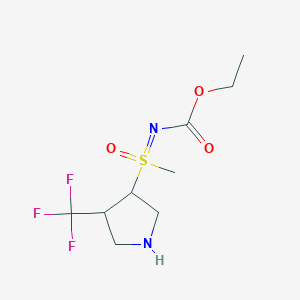 ethyl N-[methyl(oxo)[4-(trifluoromethyl)pyrrolidin-3-yl]-lambda6-sulfanylidene]carbamate