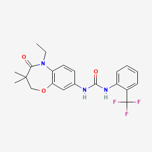 1-(5-Ethyl-3,3-dimethyl-4-oxo-2,3,4,5-tetrahydrobenzo[b][1,4]oxazepin-8-yl)-3-(2-(trifluoromethyl)phenyl)urea