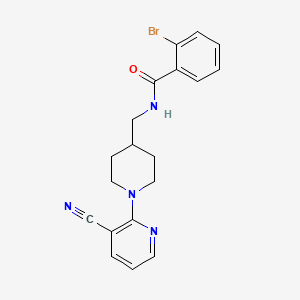 2-Bromo-N-[[1-(3-cyanopyridin-2-yl)piperidin-4-yl]methyl]benzamide