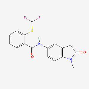 2-((difluoromethyl)thio)-N-(1-methyl-2-oxoindolin-5-yl)benzamide