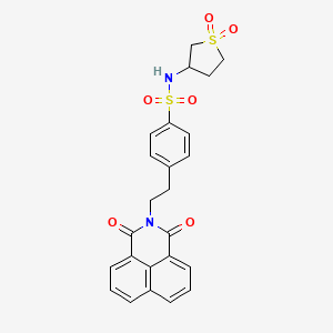 molecular formula C24H22N2O6S2 B2642777 N-(1,1-二氧化四氢噻吩-3-基)-4-(2-(1,3-二氧代-1H-苯并[de]异喹啉-2(3H)-基)乙基)苯磺酰胺 CAS No. 887890-16-6