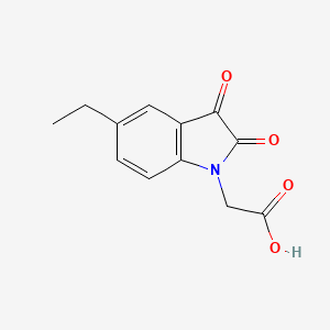 molecular formula C12H11NO4 B2642794 2-(5-ethyl-2,3-dioxo-2,3-dihydro-1H-indol-1-yl)acetic acid CAS No. 19612-79-4