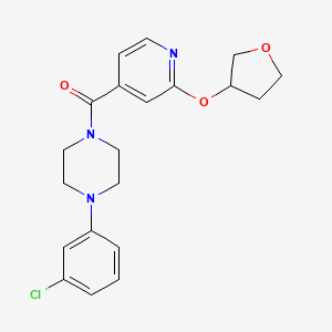 molecular formula C20H22ClN3O3 B2642796 (4-(3-氯苯基)哌嗪-1-基)(2-((四氢呋喃-3-基)氧基)吡啶-4-基)甲酮 CAS No. 2034299-69-7
