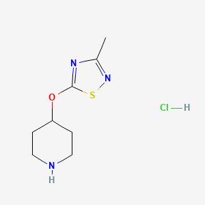 3-Methyl-5-(piperidin-4-yloxy)-1,2,4-thiadiazole hydrochloride