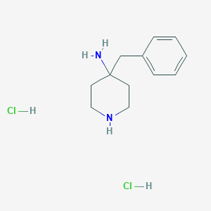 molecular formula C12H20Cl2N2 B2642803 4-苄基哌啶-4-胺二盐酸盐 CAS No. 885500-36-7