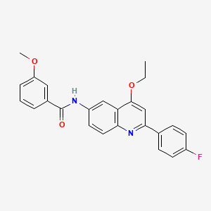 N-[4-Ethoxy-2-(4-fluorophenyl)quinolin-6-YL]-3-methoxybenzamide
