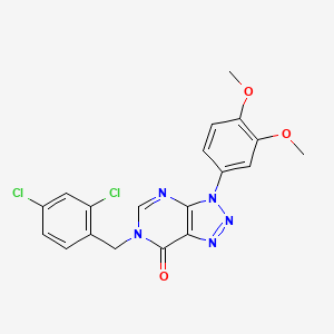 molecular formula C19H15Cl2N5O3 B2642812 6-(2,4-dichlorobenzyl)-3-(3,4-dimethoxyphenyl)-3H-[1,2,3]triazolo[4,5-d]pyrimidin-7(6H)-one CAS No. 893941-52-1