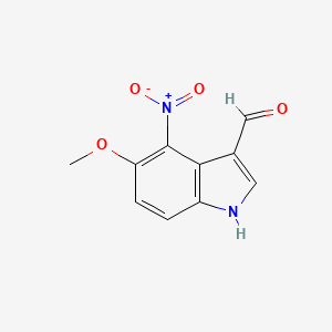 molecular formula C10H8N2O4 B2642813 5-methoxy-4-nitro-1H-indole-3-carbaldehyde CAS No. 135531-94-1