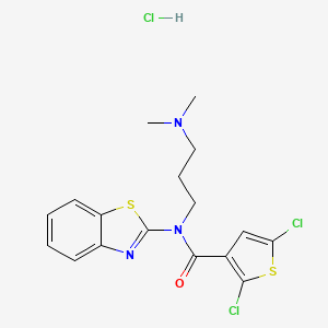 N-(benzo[d]thiazol-2-yl)-2,5-dichloro-N-(3-(dimethylamino)propyl)thiophene-3-carboxamide hydrochloride