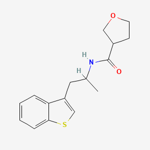 molecular formula C16H19NO2S B2642824 N-(1-(苯并[b]噻吩-3-基)丙-2-基)四氢呋喃-3-甲酰胺 CAS No. 2034298-22-9