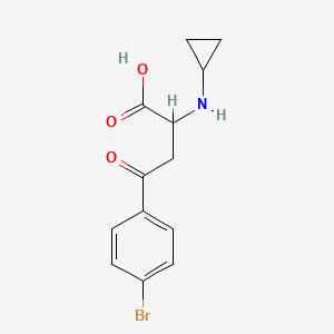 molecular formula C13H14BrNO3 B2642825 4-(4-Bromophenyl)-2-(cyclopropylamino)-4-oxobutanoic acid CAS No. 1024685-41-3