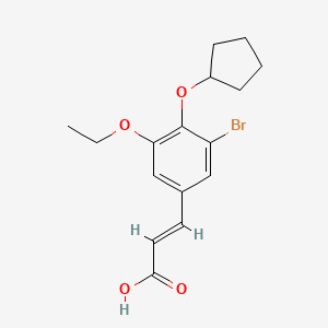(2E)-3-[3-Bromo-4-(cyclopentyloxy)-5-ethoxyphenyl]acrylic acid