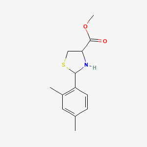 molecular formula C13H17NO2S B2642834 Methyl 2-(2,4-dimethylphenyl)-1,3-thiazolidine-4-carboxylate CAS No. 2248257-81-8