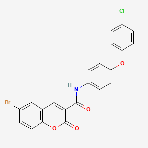 6-bromo-N-[4-(4-chlorophenoxy)phenyl]-2-oxo-2H-chromene-3-carboxamide