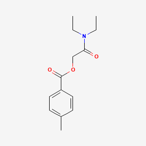 molecular formula C14H19NO3 B2642842 2-(Diethylamino)-2-oxoethyl 4-methylbenzoate CAS No. 64649-66-7