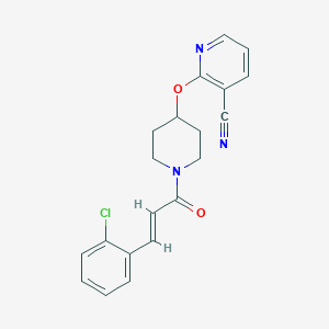 (E)-2-((1-(3-(2-chlorophenyl)acryloyl)piperidin-4-yl)oxy)nicotinonitrile