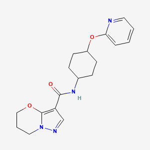 N-((1r,4r)-4-(pyridin-2-yloxy)cyclohexyl)-6,7-dihydro-5H-pyrazolo[5,1-b][1,3]oxazine-3-carboxamide