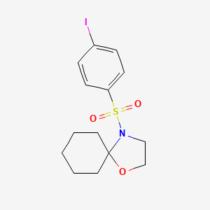 molecular formula C14H18INO3S B2642852 4-[(4-Iodophenyl)sulfonyl]-1-oxa-4-azaspiro[4.5]decane CAS No. 861209-87-2